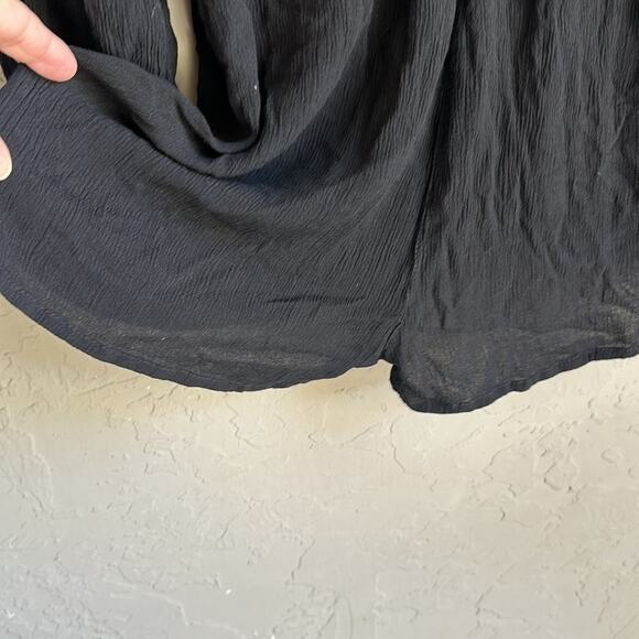 ASOS black low V romper size 6 neck tie - Picture 2 of 5